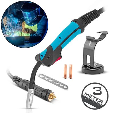 Stahlwerk AK15/MB15 Schweißbrenner-Set mit Halter und 3 Meter Schlauchpaket