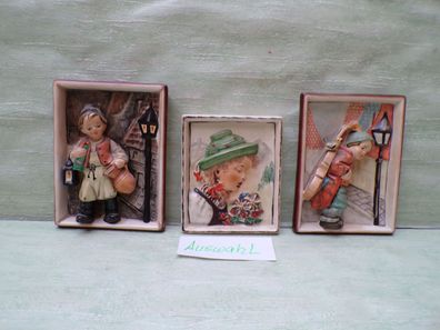 alte Friedel Keramik Kachel Wandbild handgemalt Wein Gitarre Mädel Western Germany