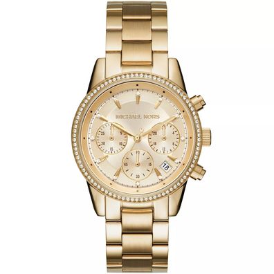 Michael Kors Bryant MK6356 Damen-Chronographenuhr, goldfarben, 37 mm