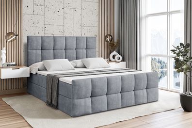 Boxspringbett mit Matratze, Topper, Polsterbett mit Bettkasten RICAR-Z