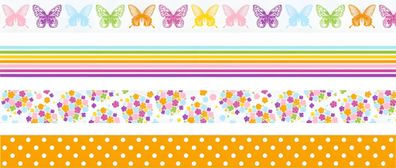Deko Tapes Frühling Butterflies jede Rolle 5 m x 15 mm Papier-Tapes