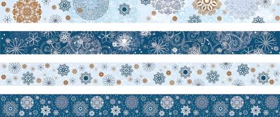 Deko Tapes Weihnachten Kristalle jede Rolle 5 m x 15 mm Papier-Tapes