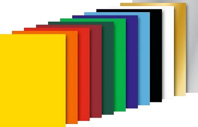 Glanzpapier-Heft (Buntpapier) 22 x 25 cm