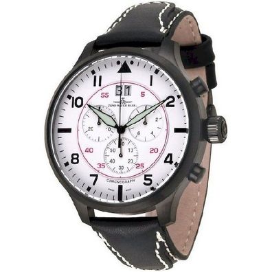 Zeno-Watch - Armbanduhr - Herren - Chrono - Super Oversized - 6221N-8040Q-bk-a2