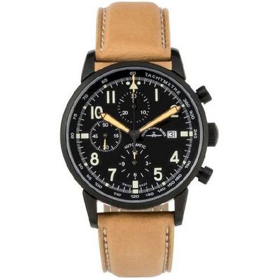 Zeno-Watch - Armbanduhr - Herren - Chrono - Magellano Pilot - 6069TVDN-bk-a1