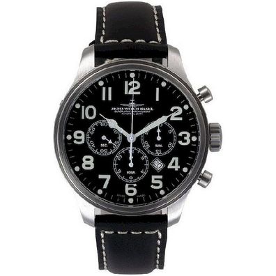 Zeno-Watch - Armbanduhr - Herren - OS Pilot Chrono Tricompax Date 8553THD-9-a1