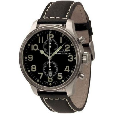 Zeno-Watch - Armbanduhr - Herren - OS Pilot Chrono Bicompax - 8557BVD-a1