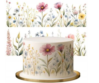 Tortenaufleger Blumen Personalisierter Rose Essbare Tortendekoration aus Fondant1