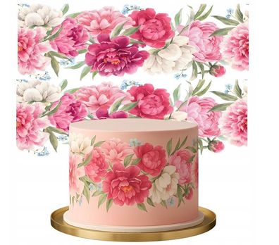 Tortenaufleger Blumen Personalisierter Rose Essbare Tortendekoration aus Fondant2
