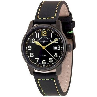Zeno-Watch - Armbanduhr - Herren - Chrono - Classic Pilot Date - 3315Q-bk-a19