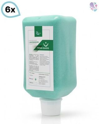 Handreinigungspaste viskose, Titan Basis SET, pH-neutral, 6x Vakuumflasche à 2.000 ml