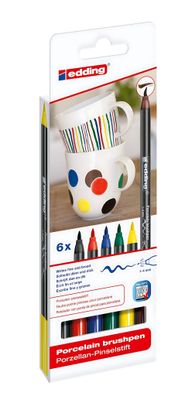Edding Porzellanpinselstift 4200 1-4 mm 6er-Set family col