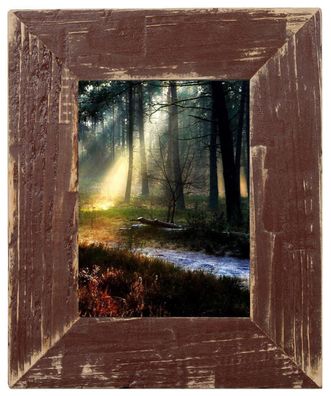 Mein Landhaus braune Bilderrahmen aus recyceltem Altholz