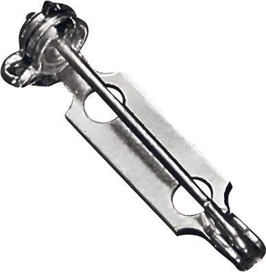 Broschennadel Sicherheitsverschluss 35 mm Metall silberfarben