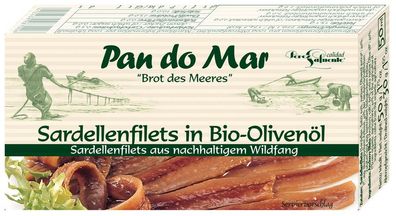3x Pan do Mar Sardellenfilets in Bio-Olivenöl 50g