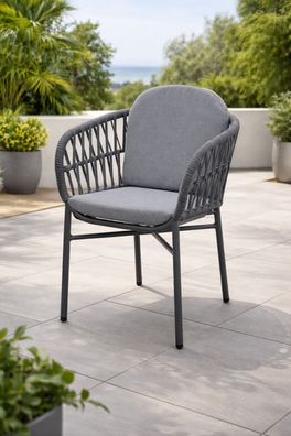 Destiny Gartensessel 2er Set COMO, anthrazit meliert, inkl. Polster