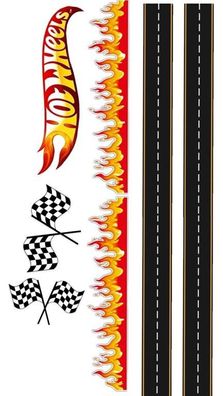 Tortenaufleger Autostraße Hot Wheels Personalisierter Essbare Tortendekoration 6