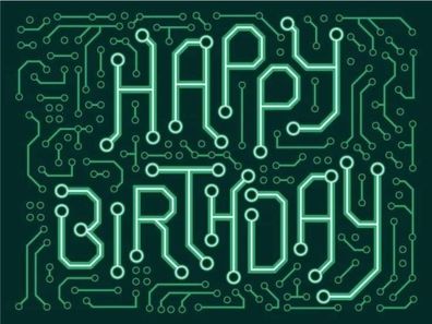 Tortenaufleger Happy birthday Personalisierter Essbare Computer Tortendekoration