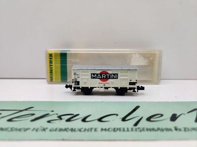Minitrix N DC 13281 ex 3281 ged Güterwagen "Martini" F / FS / OVP