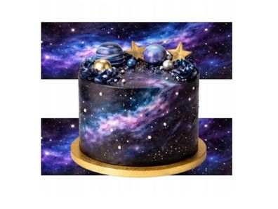 Tortenaufleger Sternenhimmel Personalisierter Essbare Tortendekoration aus Fondant