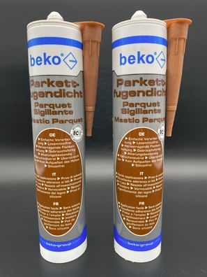 2x beko Parkettfugendicht 310ml kirsch/ mahagoni Fugenmasse Fugendicht Dichtmasse