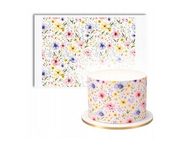 Tortenaufleger Blumen Dekor Personalisierter Essbare Tortendekoration aus Fondant