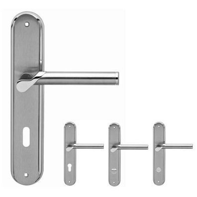 Karcher RL38 Starlight Langschildgarnitur Chrom Nickel matt Türklinke Griff