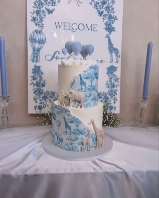 Tortenaufleger Tiere Personalisierter Essbare Teddy Tortendekoration aus Fondant 5