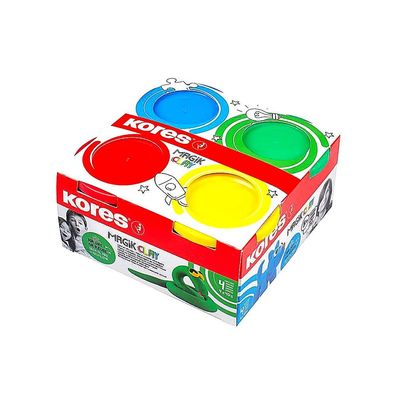 Kores Magik Clay Knetmasse 4 Farben x 40g Modellieren ungiftig Kinder