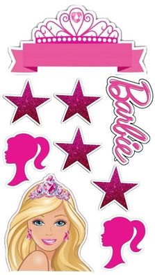 Tortenaufleger Barbie Personalisierter Essbare Tortendekoration aus Fondant
