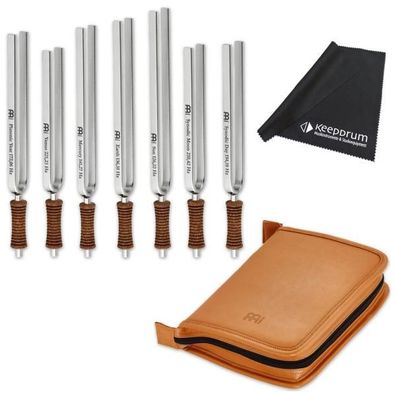 Meinl Sonic Energy Stimmgabel Chakra-Set 7-teilig mit Tuch