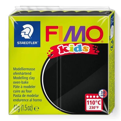 Staedtler FIMO kids Modelliermasse 16 Farben Kinder ofenhärtend Schwarz