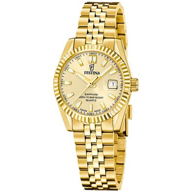 Festina Damenarmbanduhr Quarz Goldfarben 10 bar F20089/2