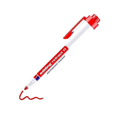 Edding Retract 11 Permanent Marker, einhändig farbeRot