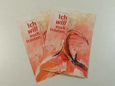 2x Postkarte Motivkarte Aufschrift Jesaja 66,13