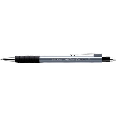 Faber-Castell Druckbleistift GRIP 1345 Härtegrad B mit Radiergummi Stone grey