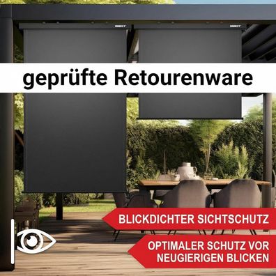 Senkrechtmarkise Markise Sonnenschutz Windschutz Anthrazit 160 x 250cm