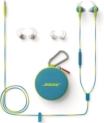 Bose SoundSport Blau Gelb In-Ear Kopfhörer mit 3,5mm Klinke Sport & Fitness Kabel-Ohr
