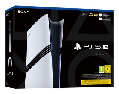 Sony PlayStation 5 Pro, PlayStation 5 Pro, Schwarz, Weiß, 120 Hz, SSD, 2 TB, 10,100,1