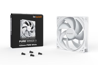 be quiet Lüfter Pure Wings 3 White 120mm PWM weiß
