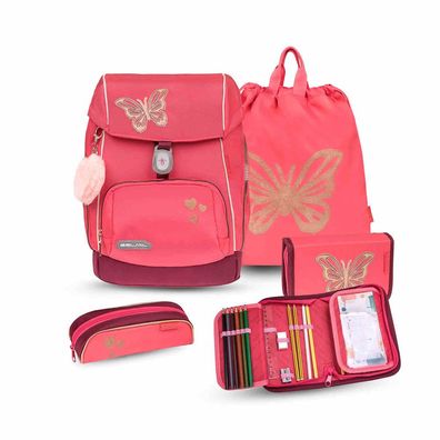 Belmil Comfy Plus Premium Schulranzen Set 4-teilig "Coral"