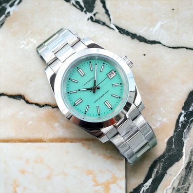 Armbanduhr Datejust Tiffany Zifferblatt Türkis Oyster Automatik Luxusuhr 39mm
