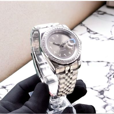 Armbanduhr Datejust Grau Arabisches Zifferblatt Diamant Stahl Jubilee Luxusuhr 39mm