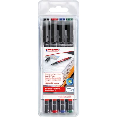 Edding Folienschreiber permanent 141 F 0,6 mm 4er-Set