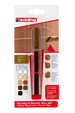 Edding Reparatur-Wachs Möbel 8901 Nussbaum 3er-Bl