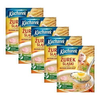 Kucharek Zurek Polnische Suppe 5x 46g - Sauermehlsuppe Sauerteigsuppe Pulver