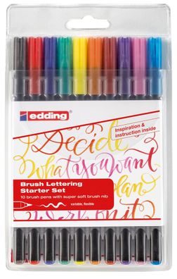 Edding Pinselstift 1340 1-3 mm 10er-Set Starter Set
