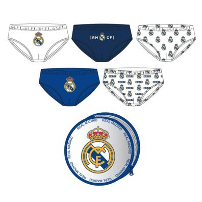 Real Madrid 5 Teile Jungen Unterwäsche Set aus Baumwolle Single Jersey