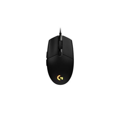 Logitech G203 Lightsync Gaming Maus schwarz 8000 DPI RGB 6 Tasten USB Kabel 2,1 m