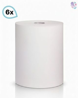 Handtuchrollen SET, 6 Rollen, 2-lagig, 140m je Rolle, 100% Zellstoff, robust & höchst